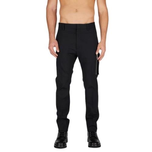 Dsquared2 Stretch Ull Slim-fit Byxor Black, Herr