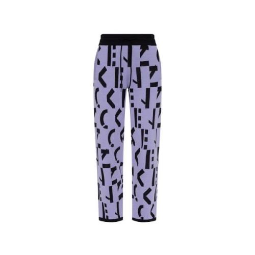 Kenzo Logo Mönstrade Joggingbyxor Purple, Dam