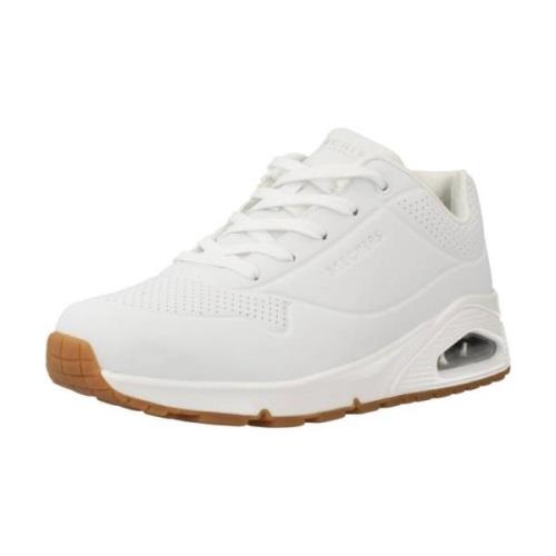 Skechers Luftdämpade Sneakers för Moderna Kvinnor White, Dam