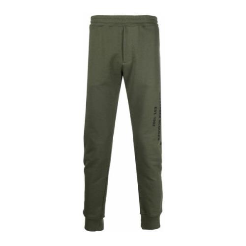 Alexander McQueen Grå Joggers med Stil Green, Herr