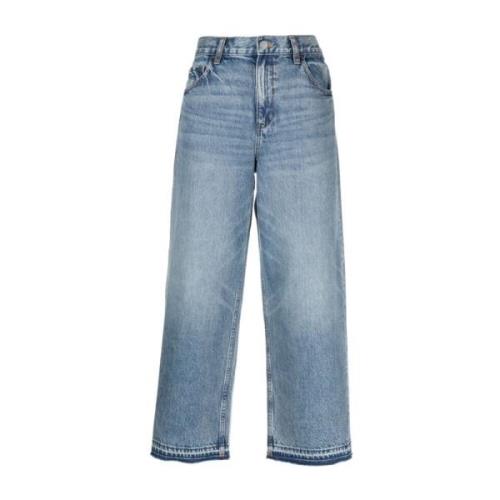 Theory Avslappnade Denim Jeans Blue, Dam