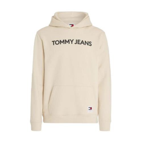 Tommy Hilfiger Klassisk Sweatshirt Statement Mode Beige, Herr