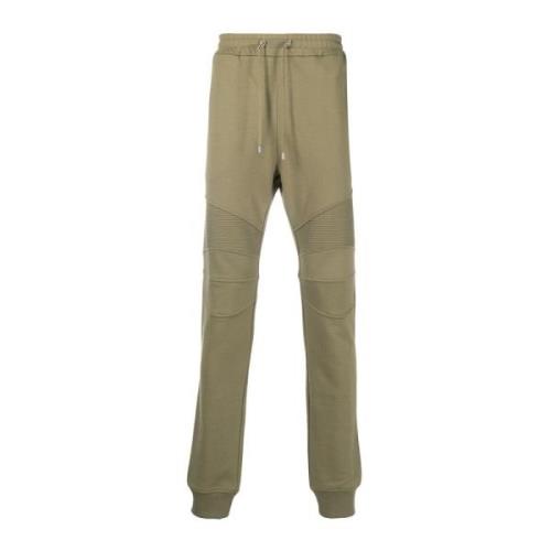 Balmain Sweatpants med elastiska muddar och logotryck Green, Herr