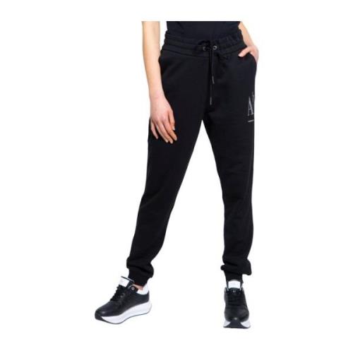 Armani Exchange Marchio Sweatpants Black, Dam