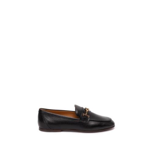 Tod's Svarta läderloafers Black, Dam