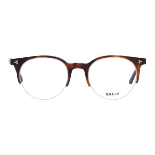 Bally Brun Plast Runda Optiska Glasögon Brown, Unisex