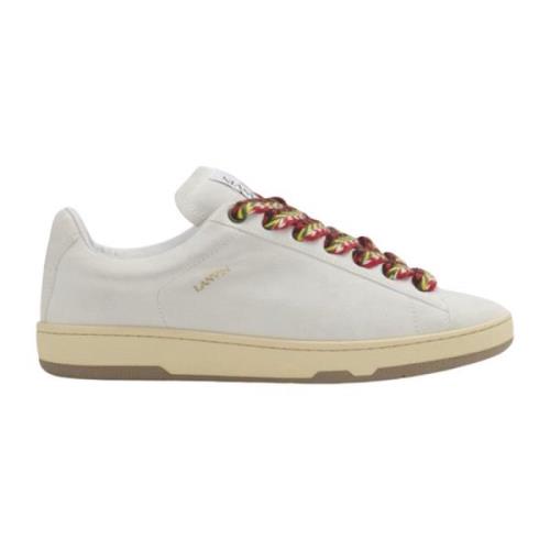 Lanvin Vita Låga Lädersneakers White, Herr