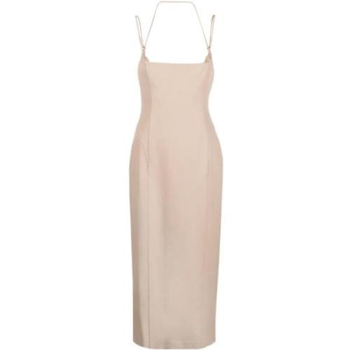 The Attico Beige Midi Klänning Beige, Dam