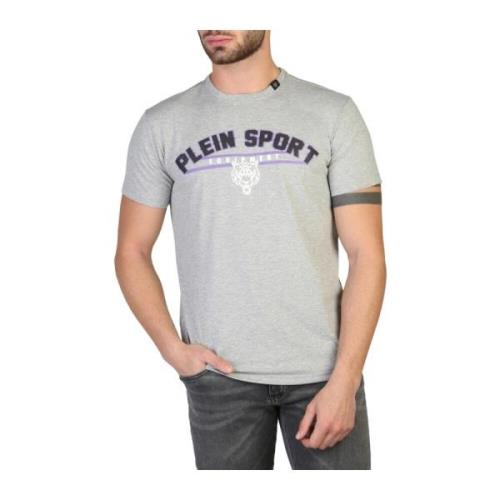 Plein Sport Herr Logo Print T-shirt Gray, Herr