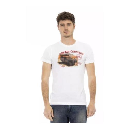 Trussardi Vit Bomull T-Shirt med Framsidetryck White, Herr