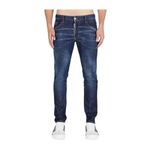 Dsquared2 Skater Jeans - Mörk Tvätt Blue, Herr