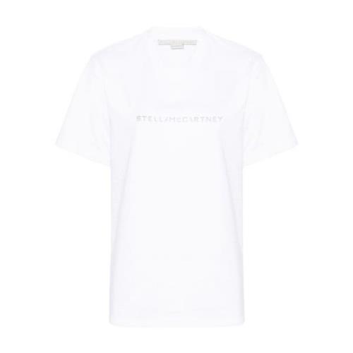Stella McCartney Vita Logo Print T-shirts och Polos White, Dam