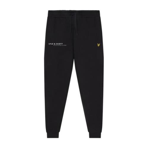 Lyle & Scott Print Skinny Sweatpant Black, Herr