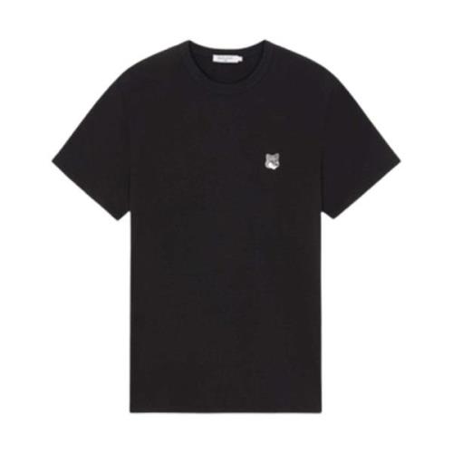 Maison Kitsuné Grå Fox Head Patch Tee-Shirt (Svart) Black, Herr