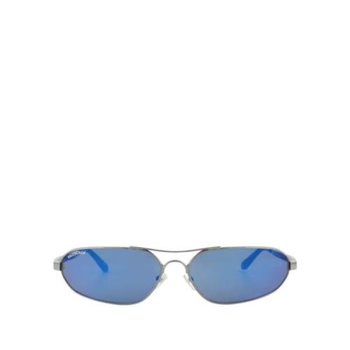 Balenciaga Geometriska solglasögon - Ruthenium/Blå - Metall Multicolor...