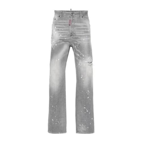 Dsquared2 Grå Distressed Denim Byxor Gray, Herr