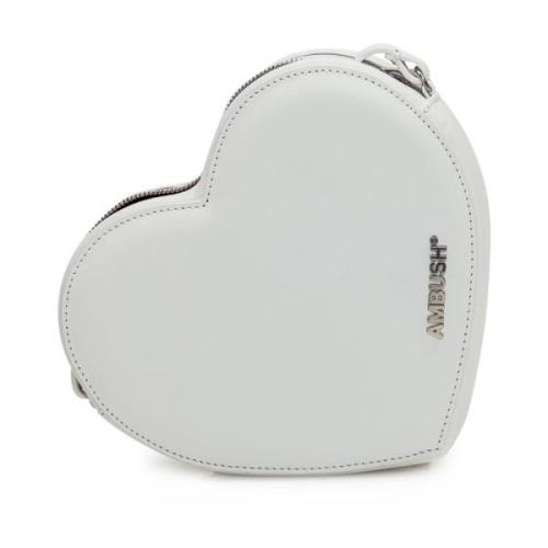 Ambush Flat Heart Crossbody Väska White, Dam