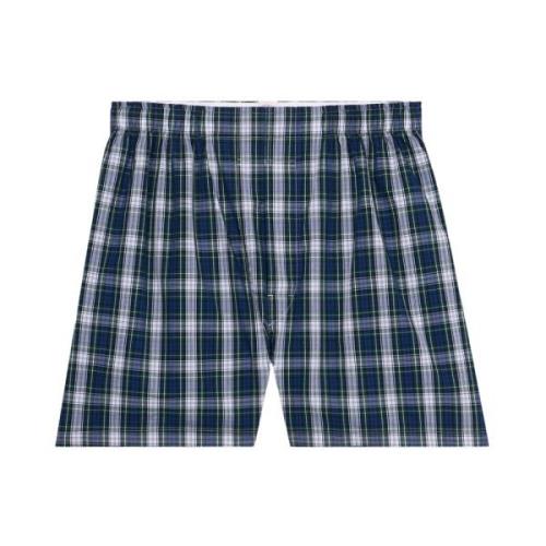 Brooks Brothers Vita och blå bomullspoplin tartan boxershorts Multicol...