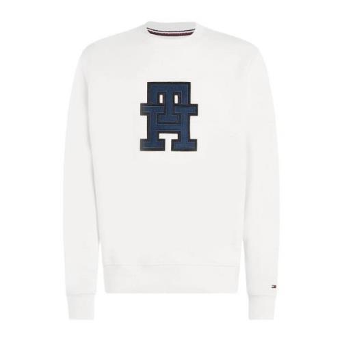 Tommy Hilfiger Herr Monogram Sweatshirt White, Herr