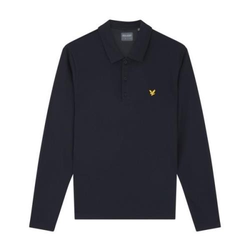 Lyle & Scott Långärmad Tech Polo Shirt Blue, Herr