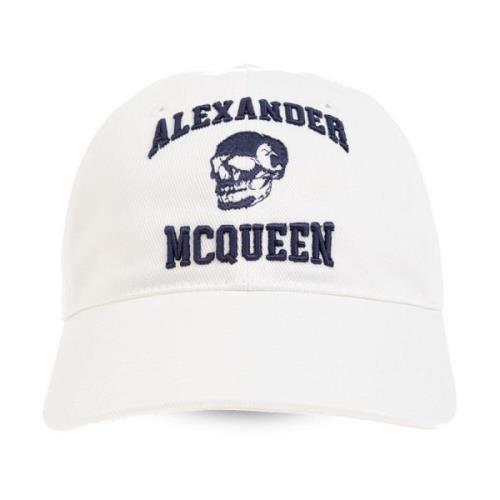 Alexander McQueen Baseballkeps White, Herr