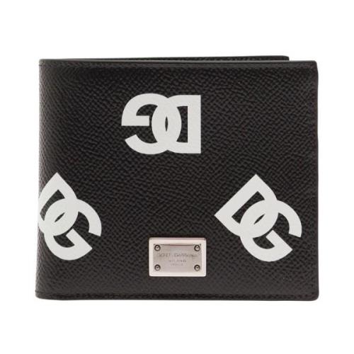 Dolce & Gabbana Svarta Plånböcker med Logo DG Black, Herr