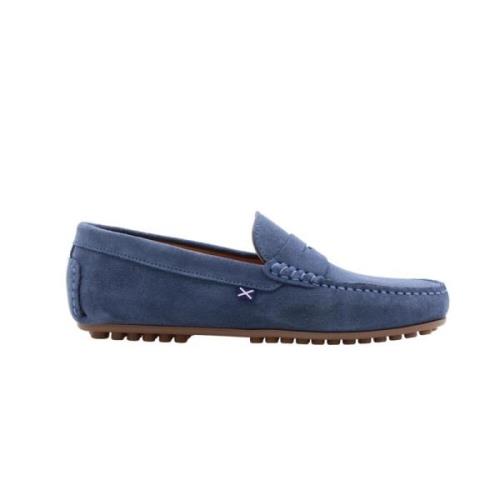 Scapa Stiliga Panama Loafers för Män Blue, Herr