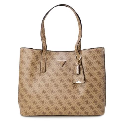 Guess Society Satchel Handväska Beige, Dam