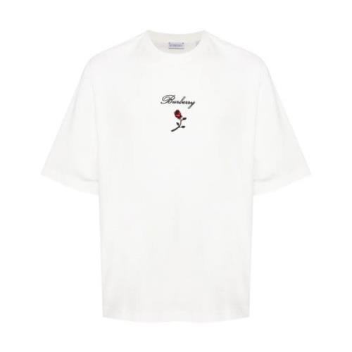 Burberry Vita Flocked Rose T-shirts och Polos White, Herr