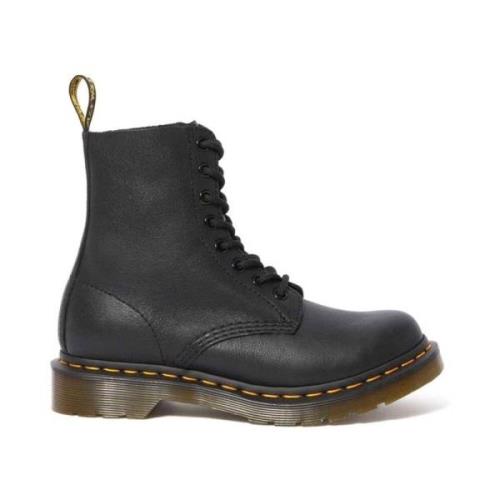 Dr. Martens Svarta avslappnade läderstövlar Black, Herr