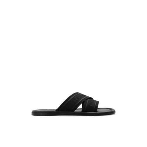 Salvatore Ferragamo ‘Laurene’ slides Black, Dam