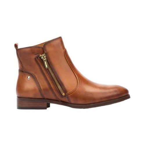 Pikolinos Dam Casual Kamelfärgad Läder Ankelboot Brown, Dam