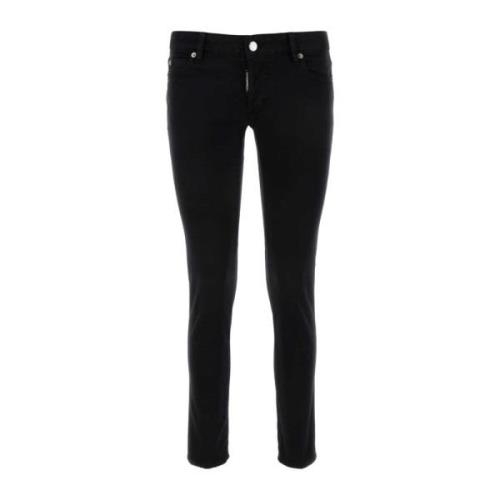 Dsquared2 Svarta stretch denim Jennifer jeans Black, Dam