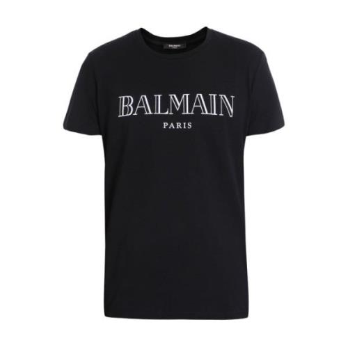 Balmain T-shirt med Paris-tryck Gray, Herr