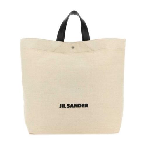 Jil Sander Canvas Shoppingväska Beige, Dam