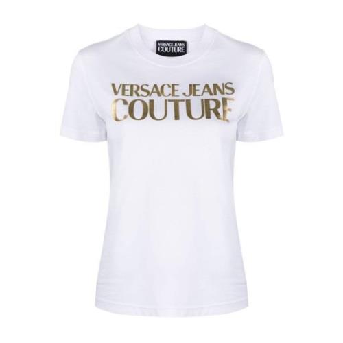 Versace Jeans Couture Vita T-shirts Polos för Kvinnor White, Dam
