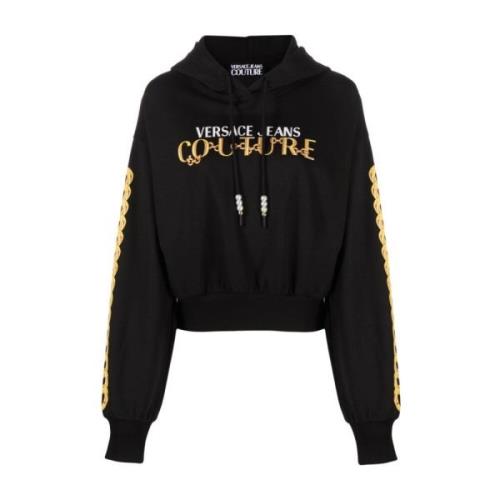 Versace Jeans Couture Svarta Sweatshirts för Kvinnor Aw23 Black, Dam