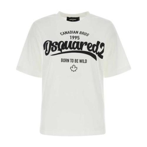 Dsquared2 Vit bomull T-shirt White, Dam