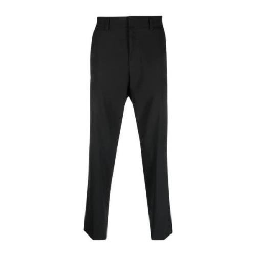 Hugo Boss Stretchbyxor i ull med fickor Black, Herr