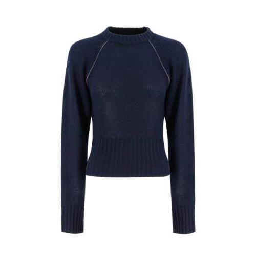 Fabiana Filippi Raffinerad Cashmere Crewneck Skjorta Blue, Dam