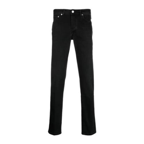 Barba Slim Fit Jeans, 99% Bomull, 1% Elastan Black, Herr