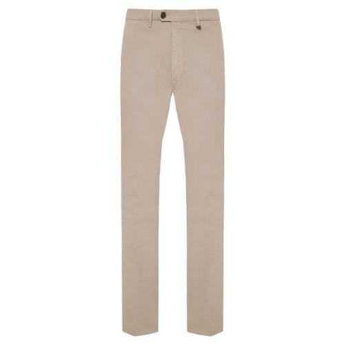 Canali Slim-fit Trousers Beige, Herr