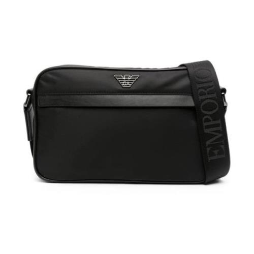 Emporio Armani Polyester Crossbody Väska Black, Herr