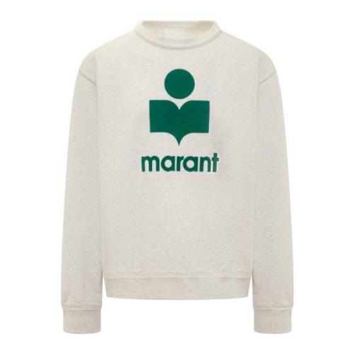 Isabel Marant Mäns Crew Neck Sweatshirt Beige, Herr