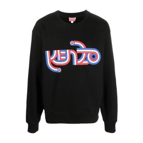 Kenzo Svarta Sweaters med Kenzo Logo Black, Herr