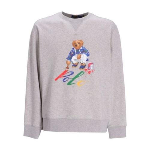 Ralph Lauren Broderad 'Polo Bear' Sweatshirt Gray, Herr