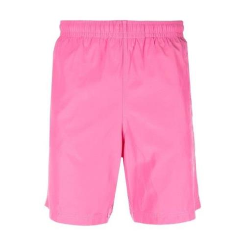 Alexander McQueen Rosa logo-print badshorts för män Pink, Herr