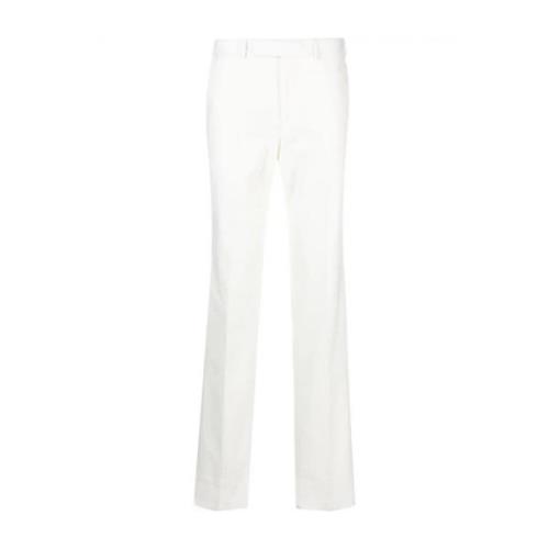 Ermenegildo Zegna Slim Fit Bomull/Kashmir Byxor White, Herr