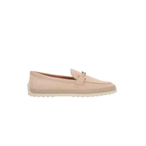 Tod's Naturliga mockasiner i suede Beige, Dam