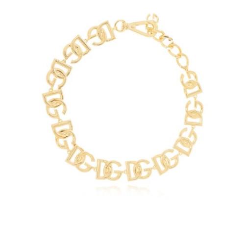 Dolce & Gabbana Choker med logotyp Yellow, Dam